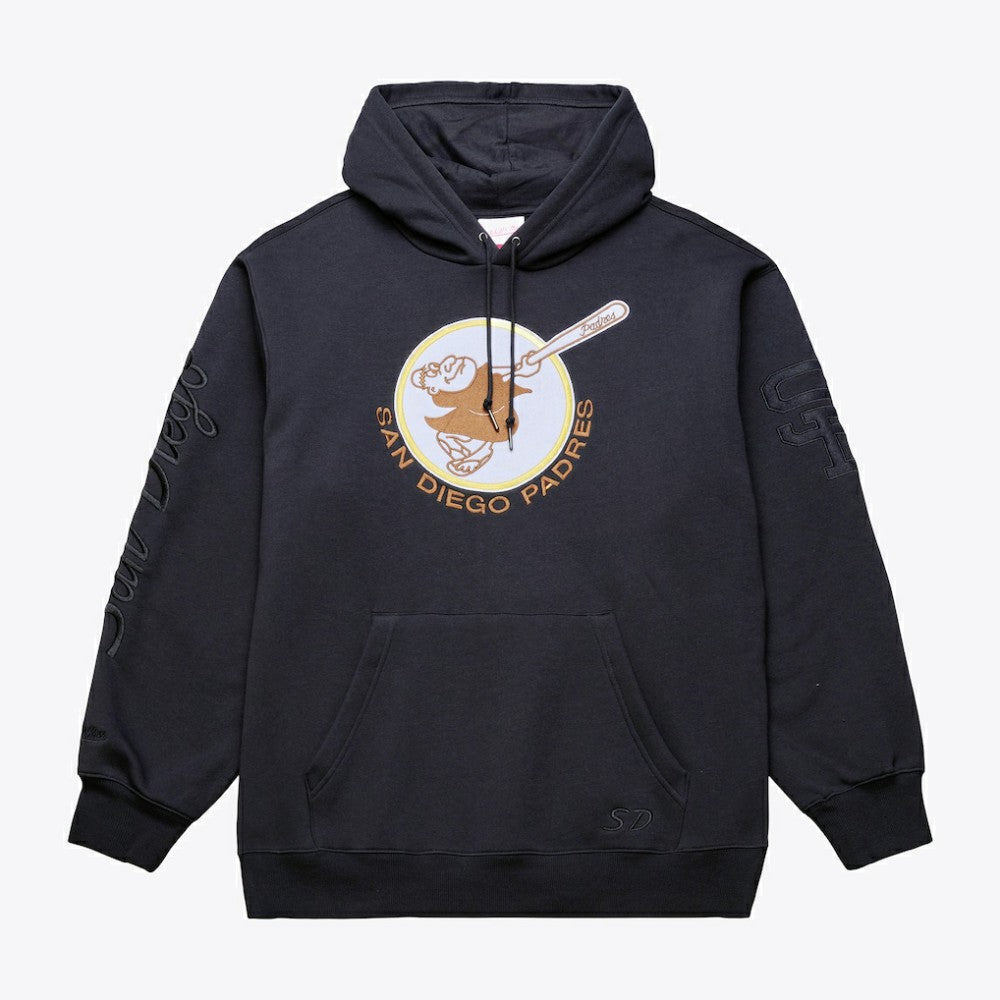 San Diego Padres Mitchell & Ness Phantom Fleece Hoodie - Black Hoodies