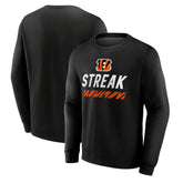 Cincinnati Bengals Streak Pullover Sweatshirt Black