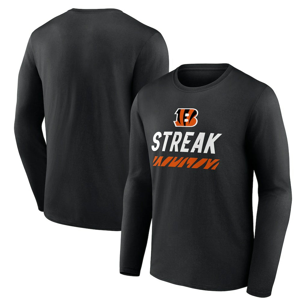 Cincinnati Bengals Streak Long Sleeve T-Shirt Black