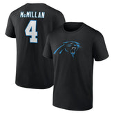 Tetairoa McMillan Carolina Panthers Icon Name & Number T-Shirt Black