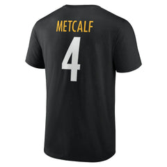DK Metcalf Pittsburgh Steelers Icon Name & Number T-Shirt Black