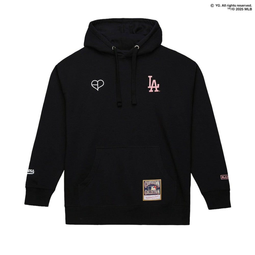 Los Angeles Dodgers Mitchell & Ness x BLACKPINK Pullover Hoodie - Black - Limited Edition Hoodies