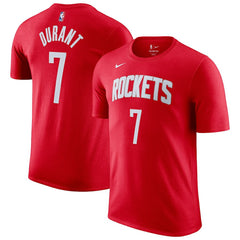 Kevin Durant Houston Rockets Icon Edition Name & Number T-Shirt Red