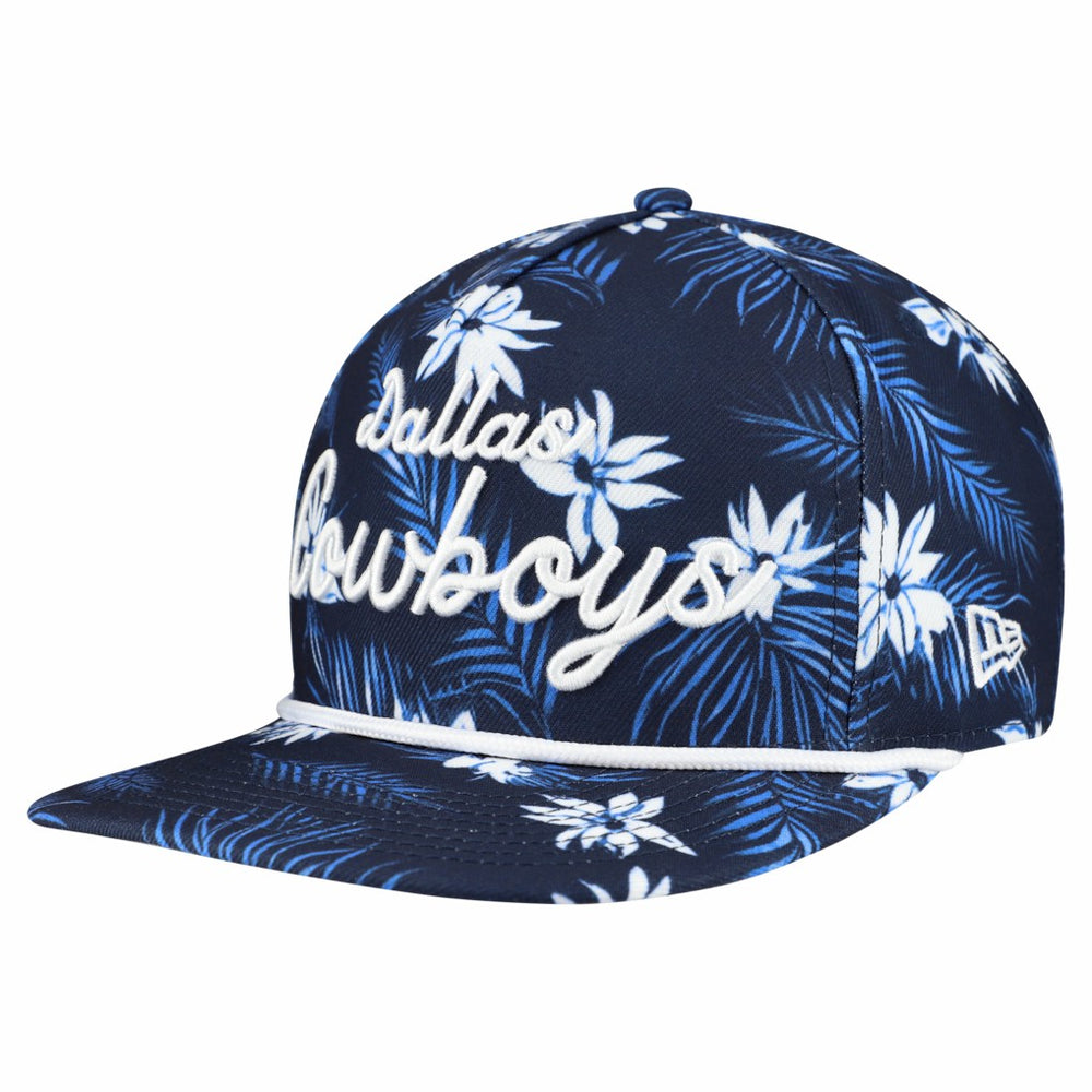 Dallas Cowboys New Era Palm Print A-Frame 9FIFTY Snapback Hat Navy