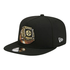 Pittsburgh Steelers New Era Super Bowl Ring 9FIFTY A-Frame Adjustable Hat Black
