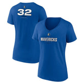 Cooper Flagg Dallas Mavericks Women's Name & Number V-Neck T-Shirt Blue