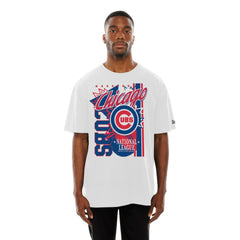 Chicago Cubs New Era Big Graphic Domestic T-Shirt - White T-shirts