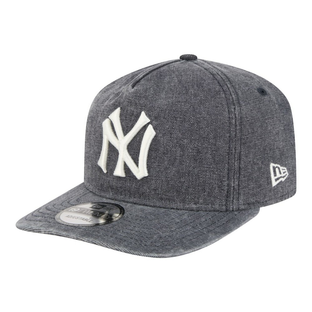 New York Yankees New Era Throwback Denim Classic 19TWENTY Adjustable Hat - Navy Heather Hats