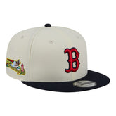 Boston Red Sox New Era Localized 9FIFTY Snapback Hat - Cream/Navy Hats