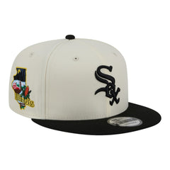 Chicago White Sox New Era Localized 9FIFTY Snapback Hat - Cream/Black Hats