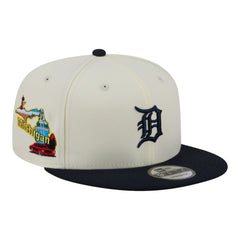 Detroit Tigers New Era Localized 9FIFTY Snapback Hat - Cream/Navy Hats