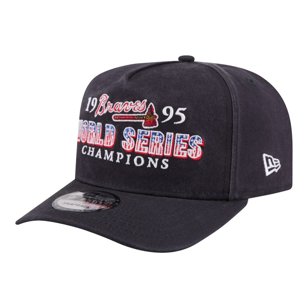 Atlanta Braves New Era 1995 World Series Champions Historic 9FIFTY A-Frame Snapback Hat - Navy Hats