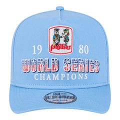 Philadelphia Phillies New Era 1980 World Series Champions Throwback 9FIFTY A-Frame Snapback Hat - Light Blue Hats