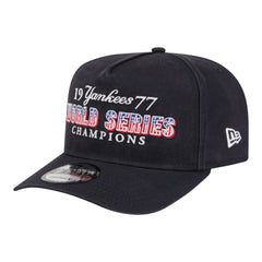 New York Yankees New Era 1977 World Series Champions Throwback 9FIFTY A-Frame Snapback Hat - Navy Hats