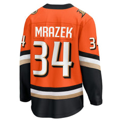 NHL Petr Mrazek Anaheim Ducks Fanatics Home Breakaway Jersey - Orange