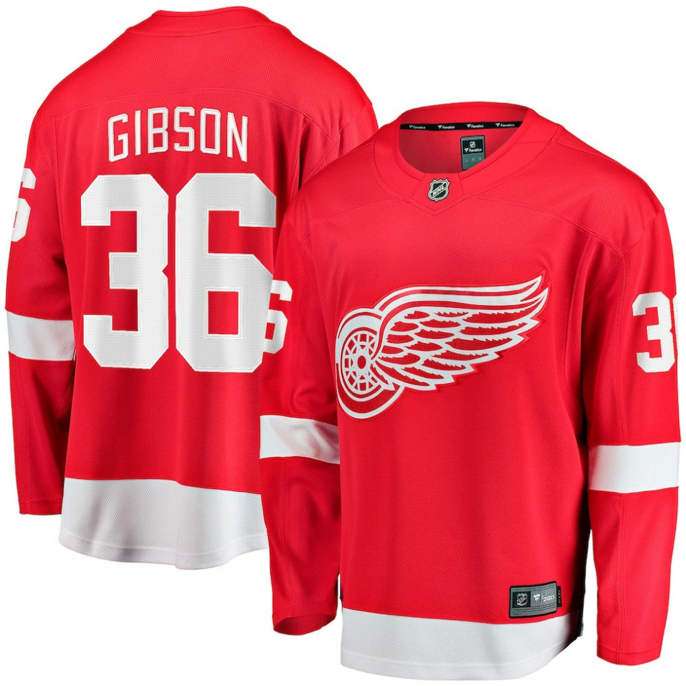 NHL John Gibson Detroit Red Wings Fanatics Home Breakaway Jersey - Red