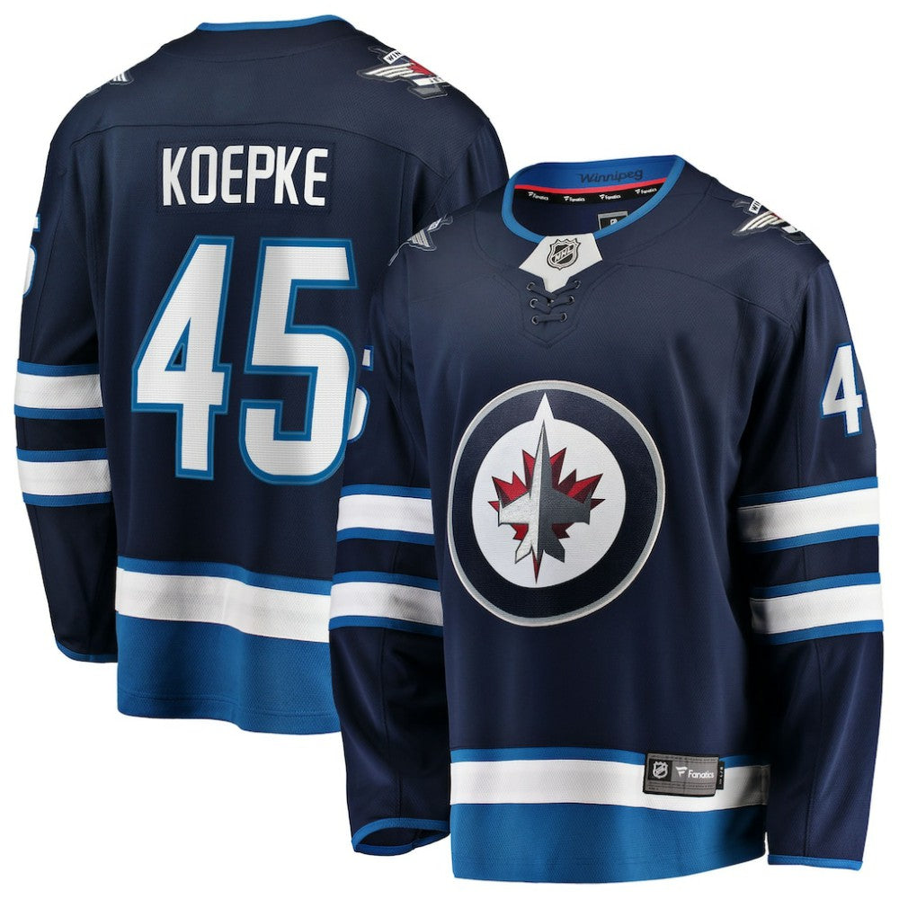 NHL Cole Koepke Winnipeg Jets Fanatics Home Breakaway Jersey - Navy