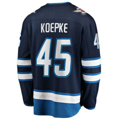 NHL Cole Koepke Winnipeg Jets Fanatics Home Breakaway Jersey - Navy