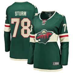 NHL Nico Sturm Minnesota Wild Fanatics Women's Home Breakaway Jersey - Green
