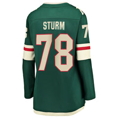 NHL Nico Sturm Minnesota Wild Fanatics Women's Home Breakaway Jersey - Green