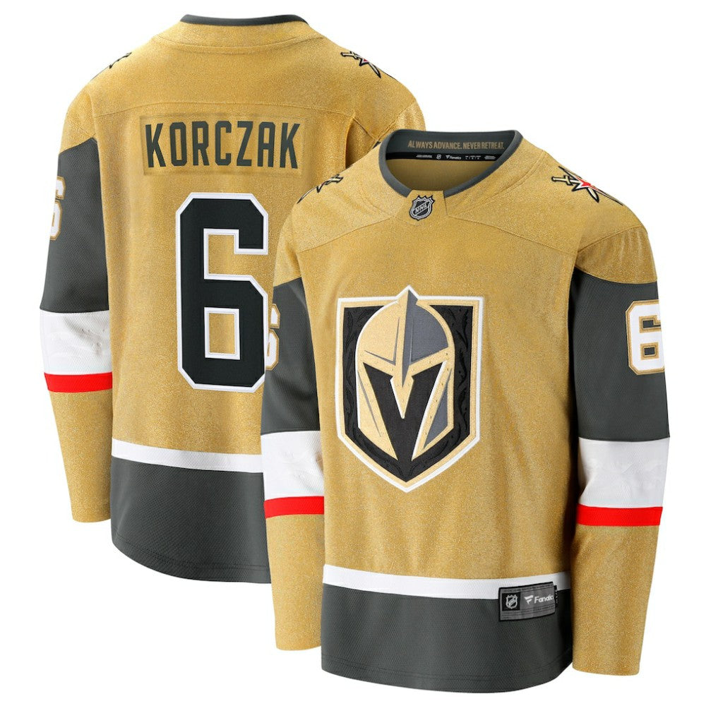 NHL Kaedan Korczak Vegas Golden Knights Fanatics Home Breakaway Jersey - Gold