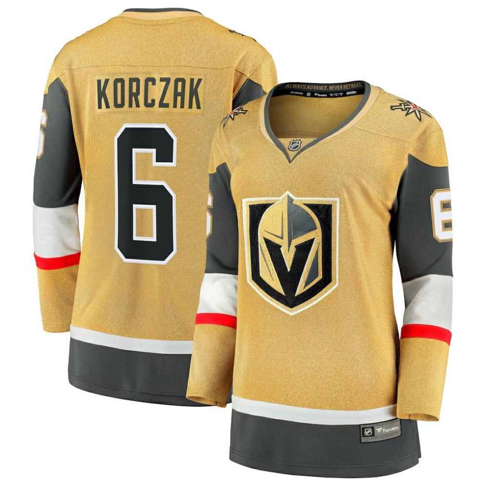 NHL Kaedan Korczak Vegas Golden Knights Fanatics Women's Home Breakaway Jersey - Gold