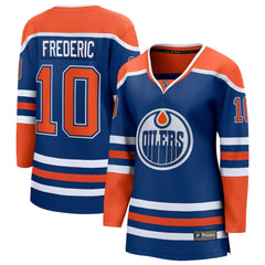 NHL Trent Frederic Edmonton Oilers Fanatics Women's Home Breakaway Jersey - Royal