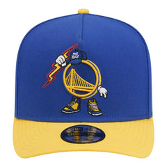 Golden State Warriors Injection Cartoon Logo A-Frame 9FIFTY Adjustable Hat Royal