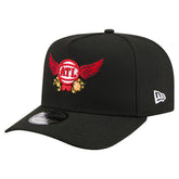 Atlanta Hawks Injection Cartoon Logo A-Frame 9FIFTY Adjustable Hat Black