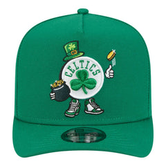 Boston Celtics Injection Cartoon Logo A-Frame 9FIFTY Adjustable Hat Kelly Green