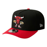 Chicago Bulls Injection Cartoon Logo A-Frame 9FIFTY Adjustable Hat Black