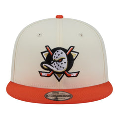 NHL Anaheim Ducks New Era Injection Localized Two-Tone 9FIFTY Snapback Hat - White/Orange