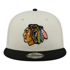 NHL Chicago Blackhawks New Era Injection Localized Two-Tone 9FIFTY Snapback Hat - White/Black