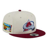 NHL Colorado Avalanche New Era Injection Localized Two-Tone 9FIFTY Snapback Hat - White/Burgundy