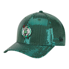Boston Celtics Women's Sequin M-Crown 9FORTY Adjustable Hat Kelly Green