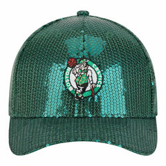 Boston Celtics Women's Sequin M-Crown 9FORTY Adjustable Hat Kelly Green