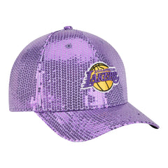 Los Angeles Lakers Women's Sequin M-Crown 9FORTY Adjustable Hat Purple