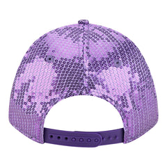 Los Angeles Lakers Women's Sequin M-Crown 9FORTY Adjustable Hat Purple