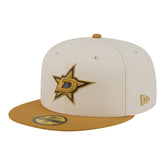 NHL Dallas Stars New Era Colorpack Two-Tone 59FIFTY Fitted Hat - Cream/Tan