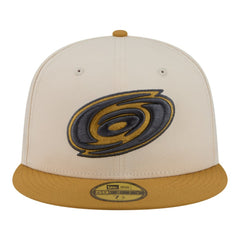 NHL Carolina Hurricanes New Era Colorpack Two-Tone 59FIFTY Fitted Hat - Cream/Tan