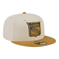 NHL New York Rangers New Era Colorpack Two-Tone 59FIFTY Fitted Hat - Cream/Tan