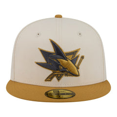 NHL San Jose Sharks New Era Colorpack Two-Tone 59FIFTY Fitted Hat - Cream/Tan