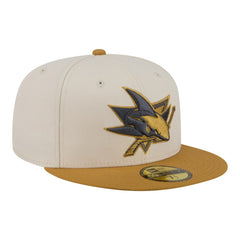 NHL San Jose Sharks New Era Colorpack Two-Tone 59FIFTY Fitted Hat - Cream/Tan
