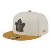 NHL Toronto Maple Leafs New Era Colorpack Two-Tone 59FIFTY Fitted Hat - Cream/Tan