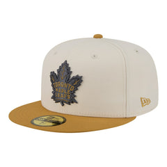 NHL Toronto Maple Leafs New Era Colorpack Two-Tone 59FIFTY Fitted Hat - Cream/Tan
