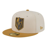 NHL Vegas Golden Knights New Era Colorpack Two-Tone 59FIFTY Fitted Hat - Cream/Tan