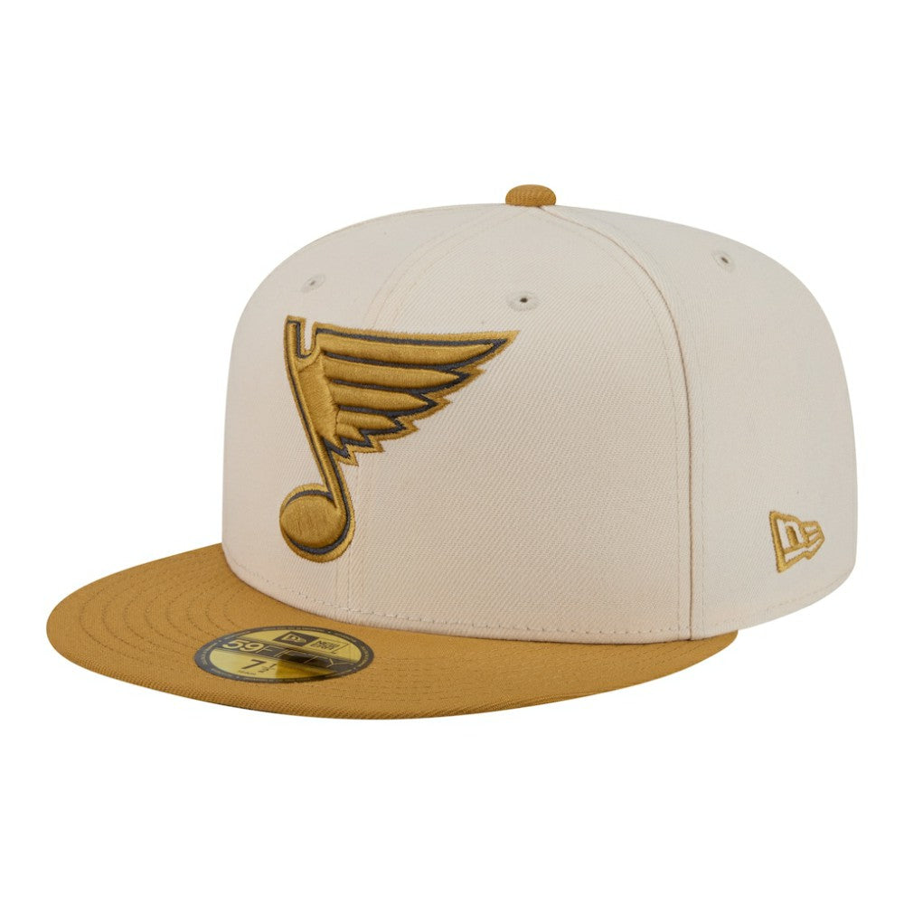 NHL St. Louis Blues New Era Colorpack Two-Tone 59FIFTY Fitted Hat - Cream/Tan