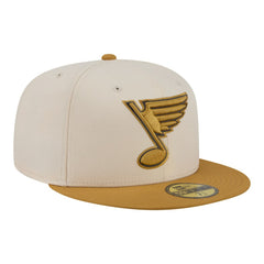 NHL St. Louis Blues New Era Colorpack Two-Tone 59FIFTY Fitted Hat - Cream/Tan