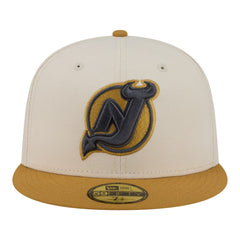 NHL New Jersey Devils New Era Colorpack Two-Tone 59FIFTY Fitted Hat - Cream/Tan
