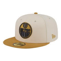 NHL Edmonton Oilers New Era Colorpack Two-Tone 59FIFTY Fitted Hat - Cream/Tan